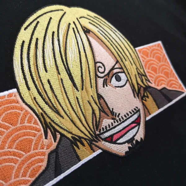 Sanji Tee One Piece Anime Embroidered Shirts Collection