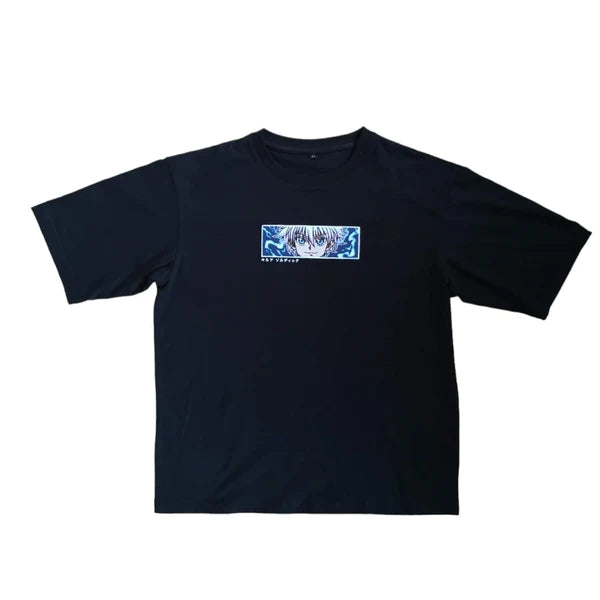 Killua's "Lightning" Tee Hunter x Hunter Anime Embroidered Shirts Collection