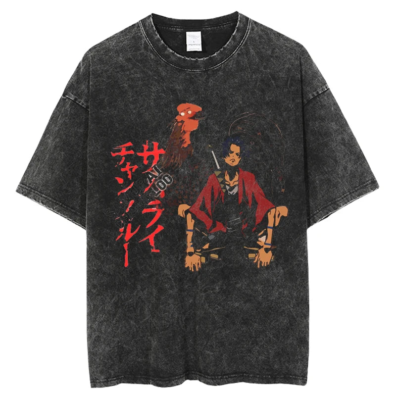 Samurai Champloo Elegance: Japanese Anime T-Shirt.