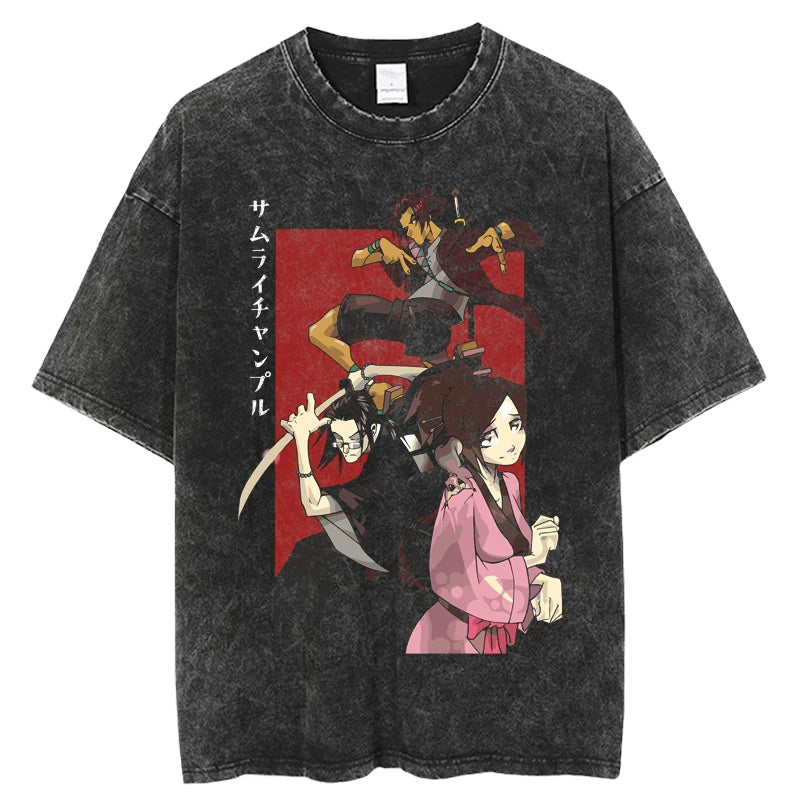 Samurai Champloo Elegance: Japanese Anime T-Shirt.