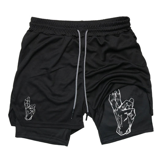 Performance Fusion: Men's 2 in 1 Running Shorts for Summer Workouts.